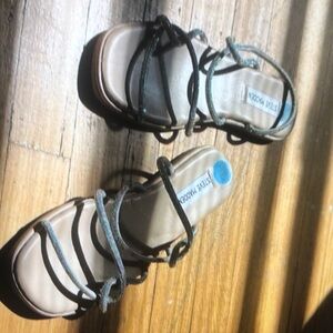 Women’s Steve Madden flaze rhinestone flats strappy sandals shoes